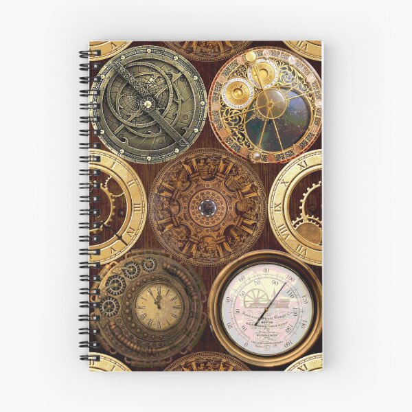 Item preview, Repeating design of steampunk round objects designed and sold by Sylvan Myst.