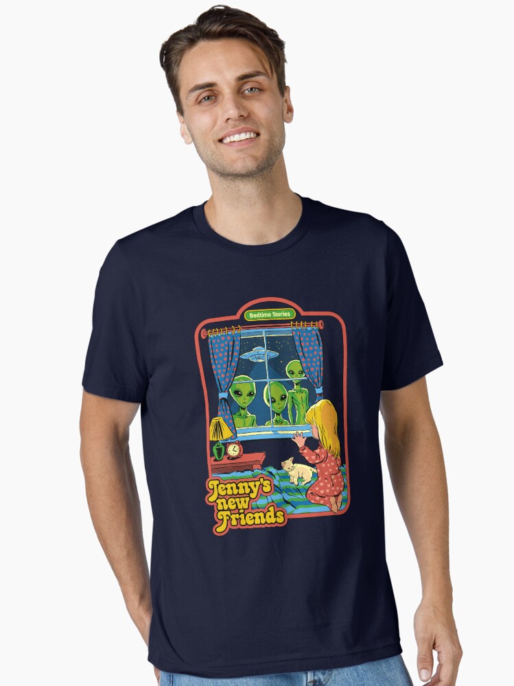 Aperçu 1 sur 7. T-shirt essentiel avec l'œuvre Les nouveaux amis de Jenny créée et vendue par stevenrhodes.
