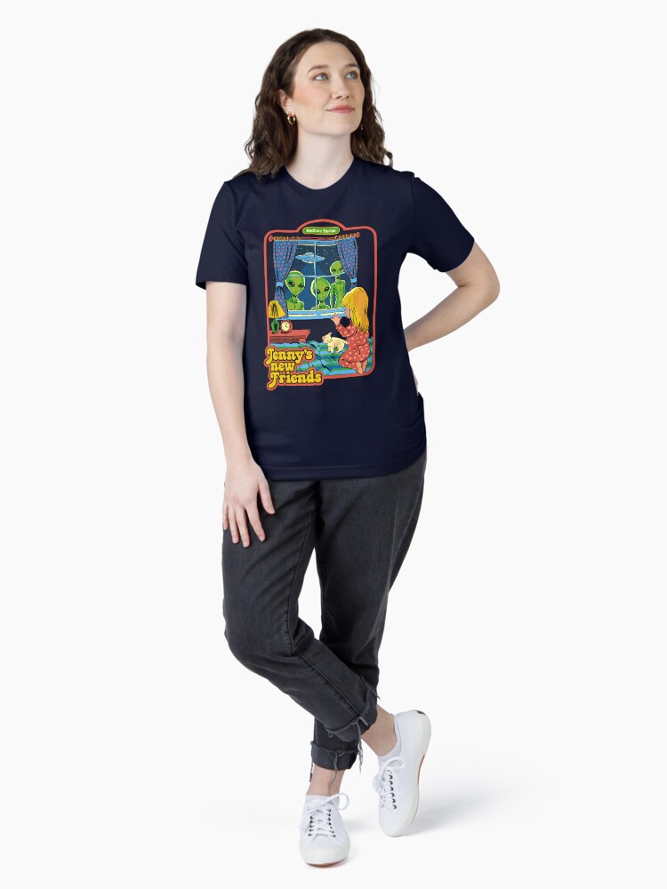 Aperçu 4 sur 7. T-shirt essentiel avec l'œuvre Les nouveaux amis de Jenny créée et vendue par stevenrhodes.
