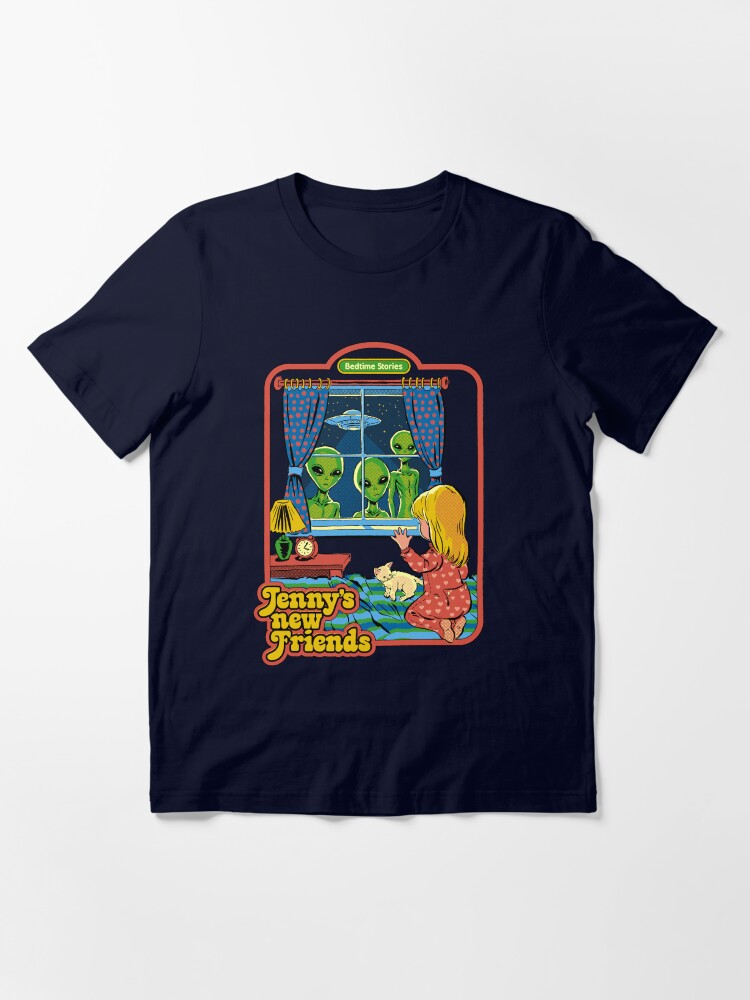 Aperçu 3 sur 7. T-shirt essentiel avec l'œuvre Les nouveaux amis de Jenny créée et vendue par stevenrhodes.