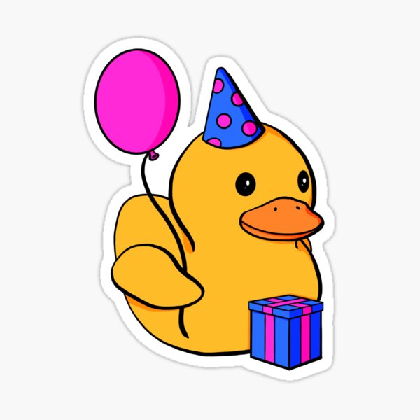 Birthday Rubber Duck Sticker
