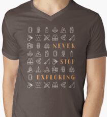 Never Stop Exploring Men's V-Neck T-Shirt
