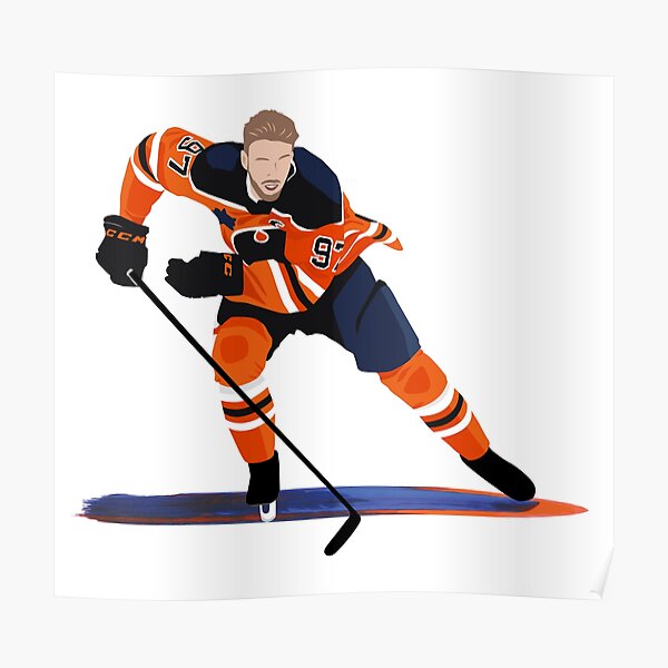 Connor McDavid 97 Edmonton Oilers hockey player glitch poster