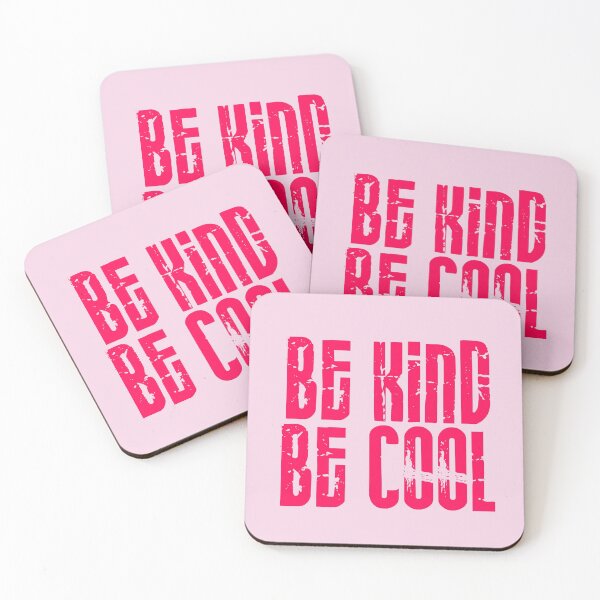 Item preview, Be Kind Be Cool - Bright pink - Print designed and sold by Skippingbird.