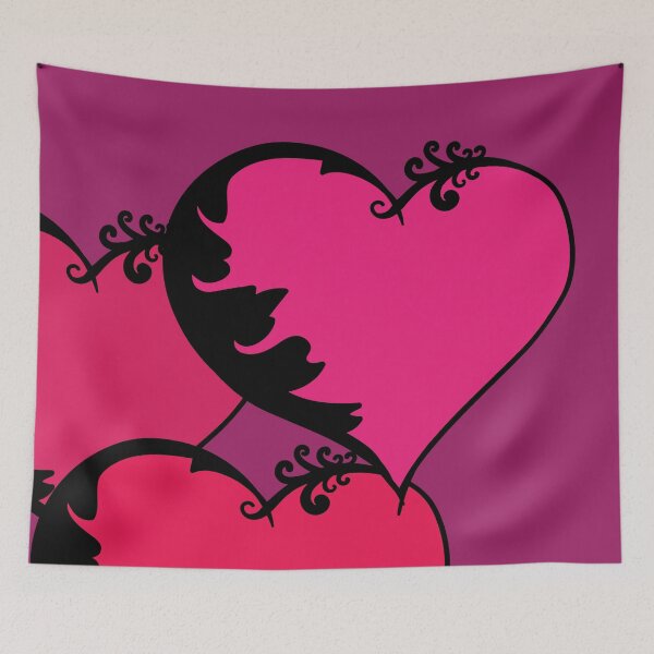 Item preview, Triple Scroll Heart Magenta Background designed and sold by Izzy Clarence.