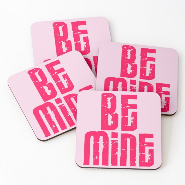 Item preview, Be mine - Bright pink - Print designed and sold by Skippingbird.
