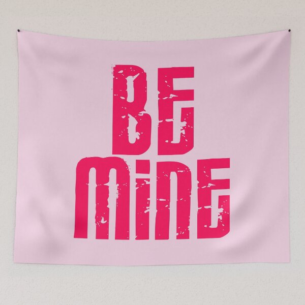 Item preview, Be mine - Bright pink - Print designed and sold by Skippingbird.