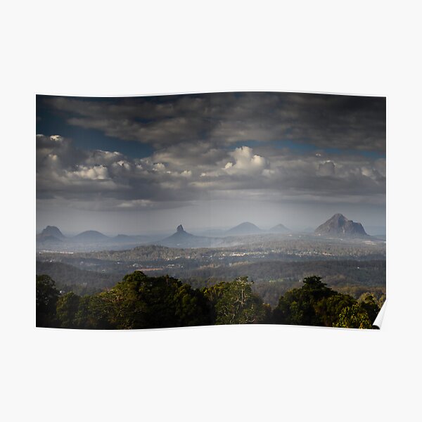 glass house mountains, queensland, australia Poster