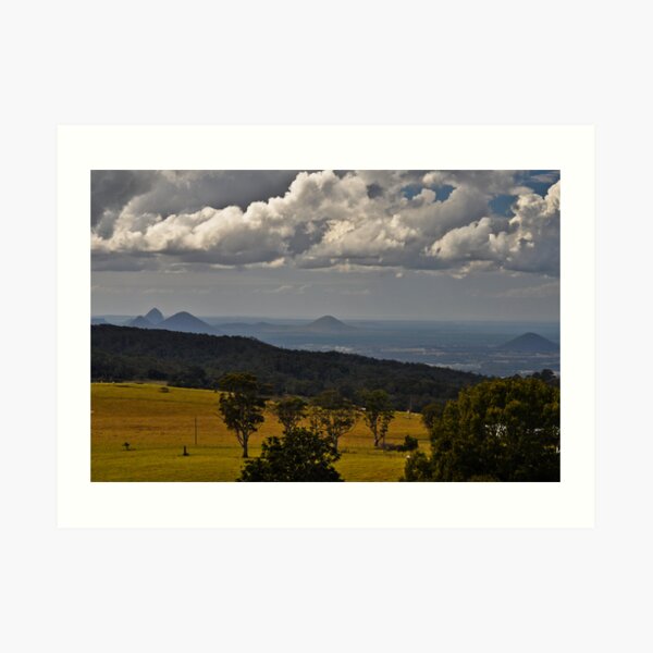 glass house mountains, queensland, australia Art Print
