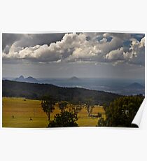 glass house mountains, queensland, australia Poster