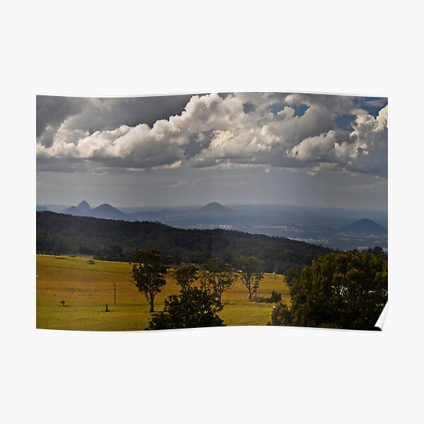 glass house mountains, queensland, australia Poster