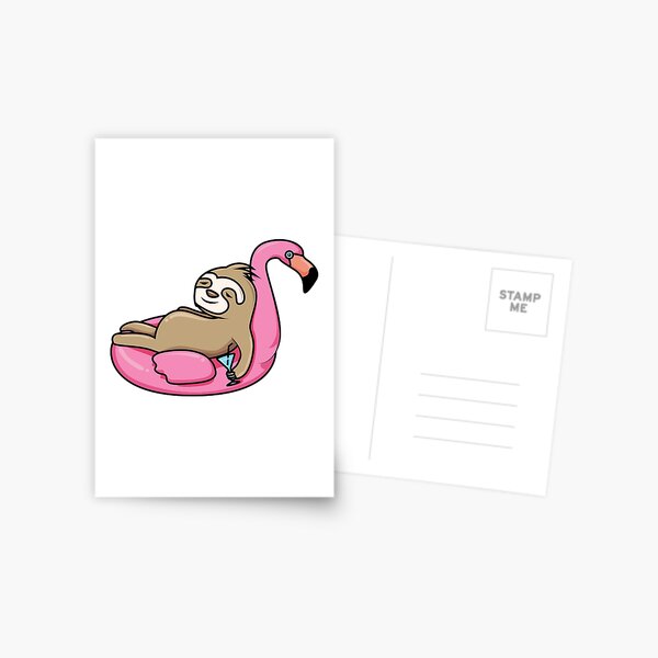 Flamingo Sloths Stationery Redbubble - sloth lipstick roblox