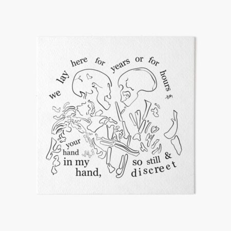 In a Week - Hozier-Inspired Skeletal Print Art Board Print