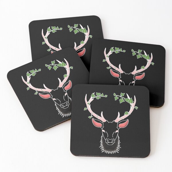 Item preview, Black Deer in vines designed and sold by CreatureM.