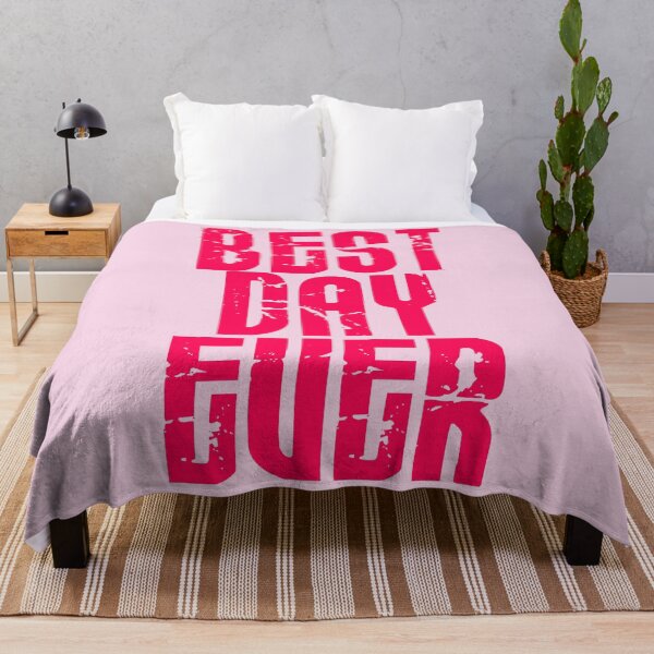 Item preview, Best day Ever - Bright pink - Print designed and sold by Skippingbird.