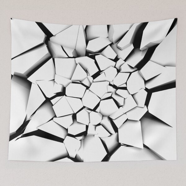 Item preview, Shattered Abstract (white/black) designed and sold by hyproinc.