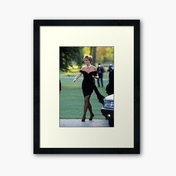 Diana, Princess of Wales, Revenge Dress Framed Art Print