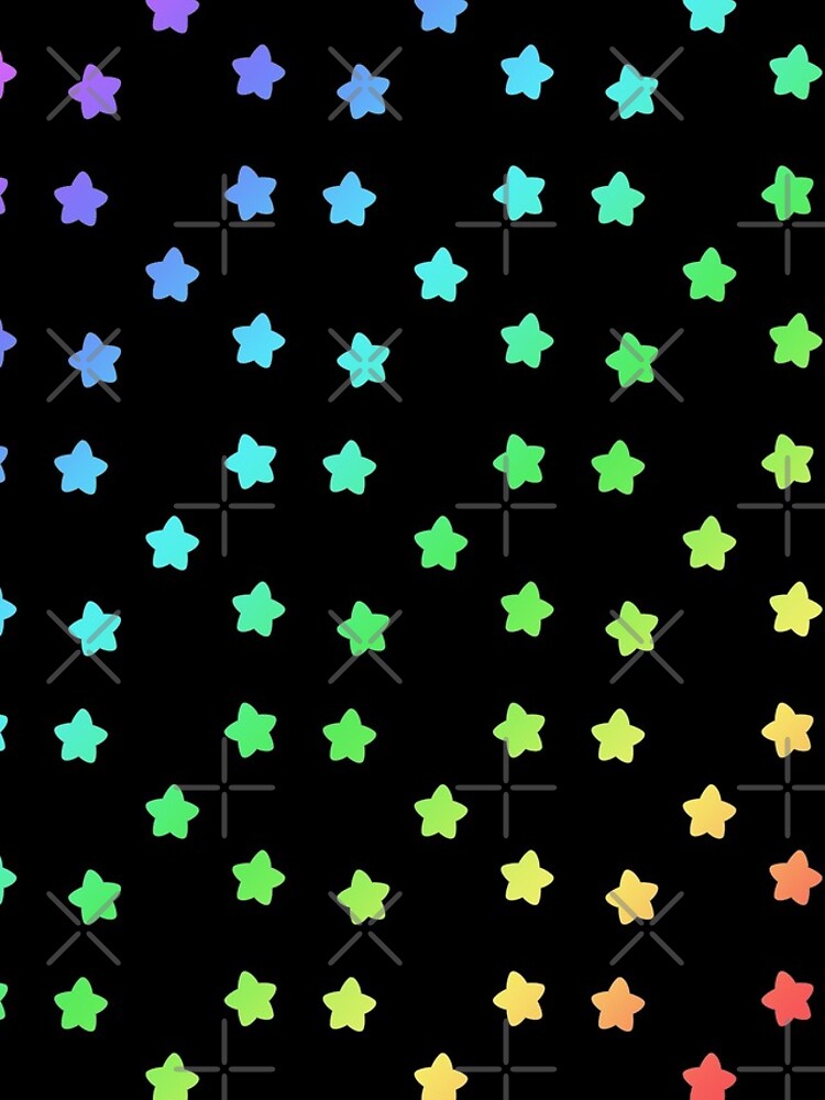Imagen 4 de 4, Funda de iPhone con la obra Patrón de estrellas del arco iris negro, diseñada y vendida por BiscuitSnack.