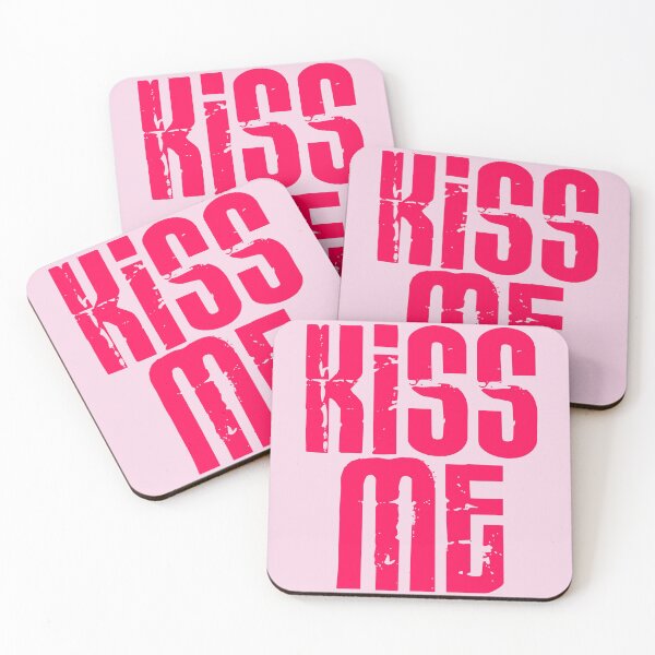 Item preview, Kiss me - Bright pink - Print designed and sold by Skippingbird.