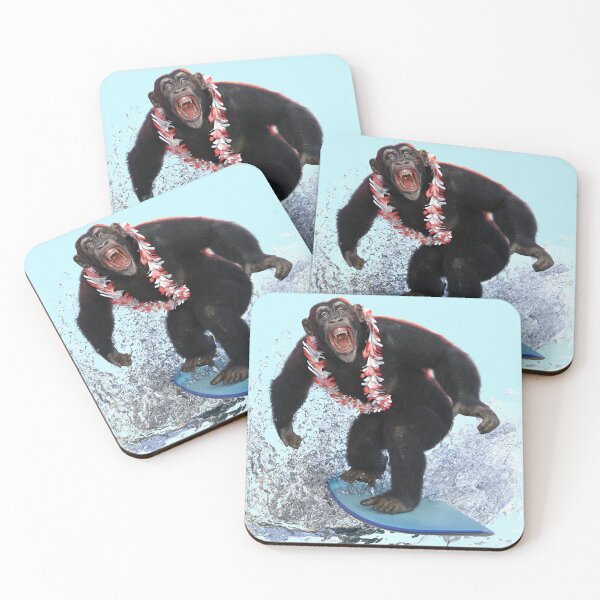 Aperçu de l'œuvre Surf’s Up Chimp créée et vendue par vonHobo.