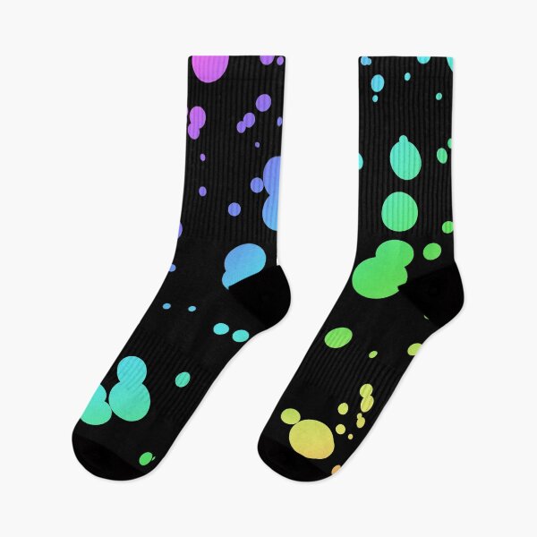 Item preview, Rainbow Spots pattern Black designed and sold by BiscuitSnack.