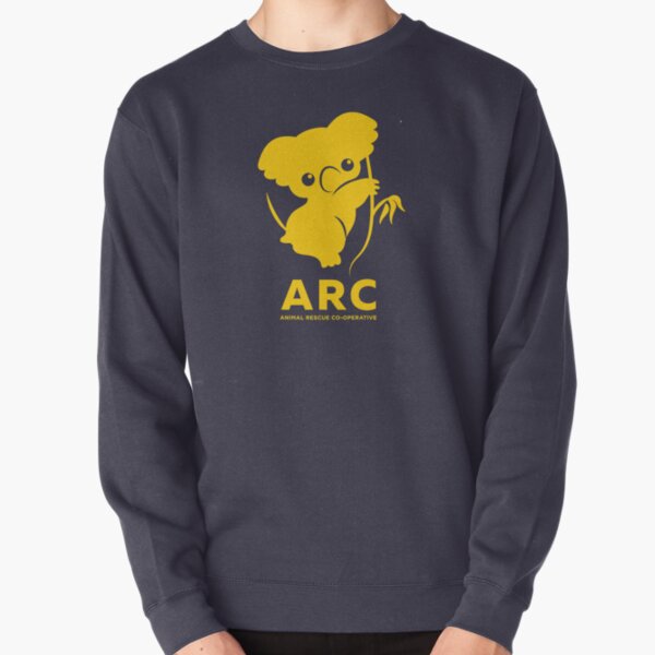 Katie the ARC Koala - we are working hard for you little one - in yellow Pullover Sweatshirt