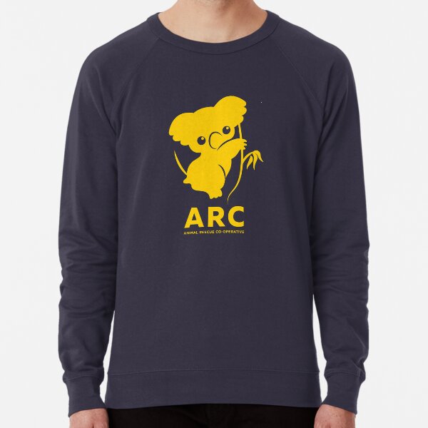 Katie the ARC Koala - estamos trabajando duro para ti pequeña - en amarillo Sudadera ligera