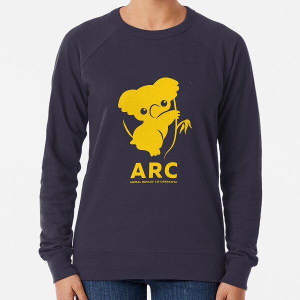 Katie the ARC Koala - we are working hard for you little one - in yellow Lightweight Sweatshirt