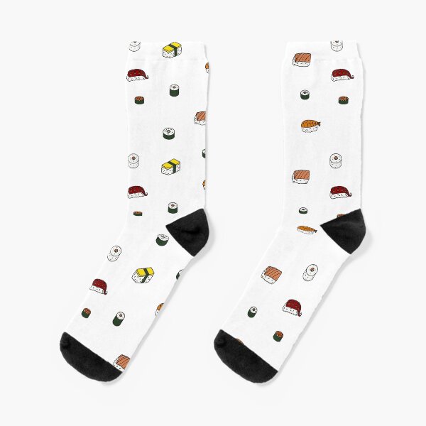 Sushi set, Digital Art Socks