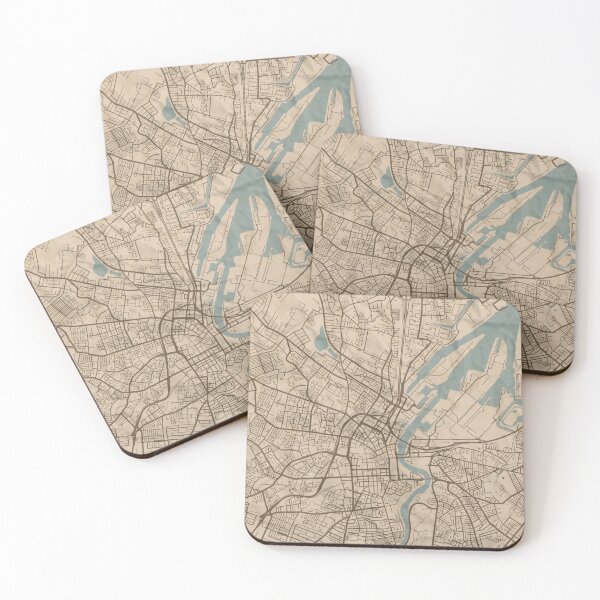 Item preview, Belfast Sepia Map designed and sold by CPTVDesign.