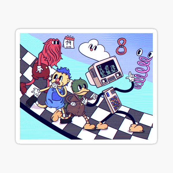 Item preview, Rubberhose Don't Hug Me I'm Scared Computer Fan Art designed and sold by softalien.