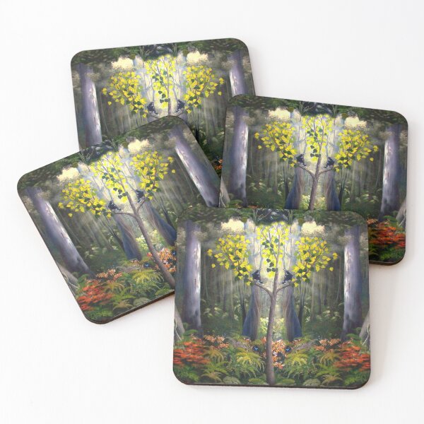 Item preview, Australian rainforest painting repeat pattern designed and sold by Sylvan Myst.