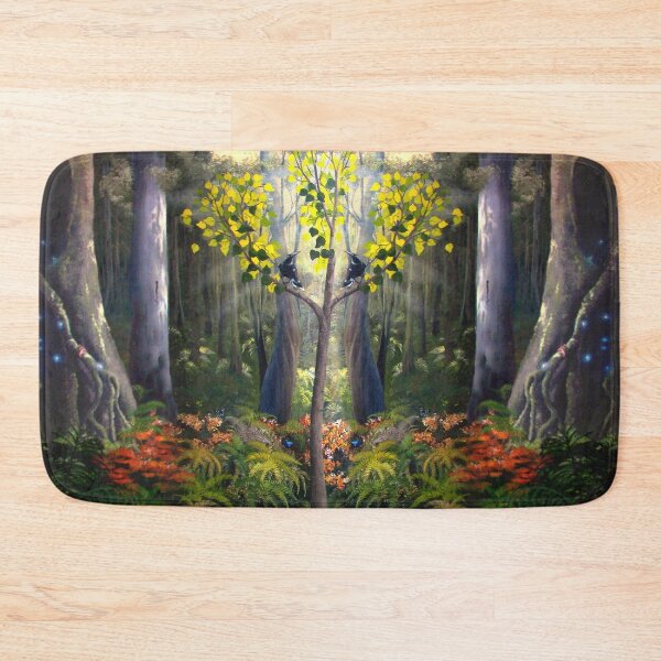 Item preview, Australian rainforest painting repeat pattern designed and sold by Sylvan Myst.