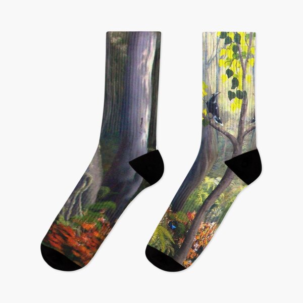 Item preview, Australian rainforest painting repeat pattern designed and sold by Sylvan Myst.