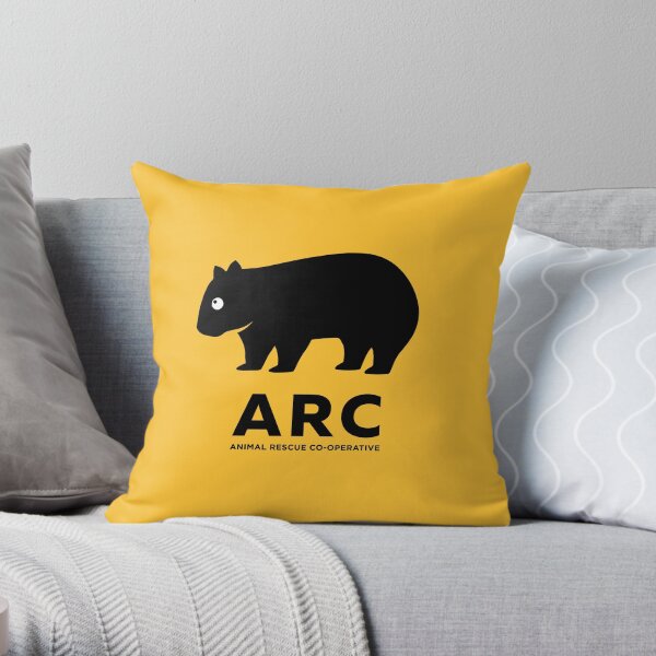 ARC Wombat gear: Pillows, Hangings, Stickers! Stuff for your pool room or shelter Throw Pillow