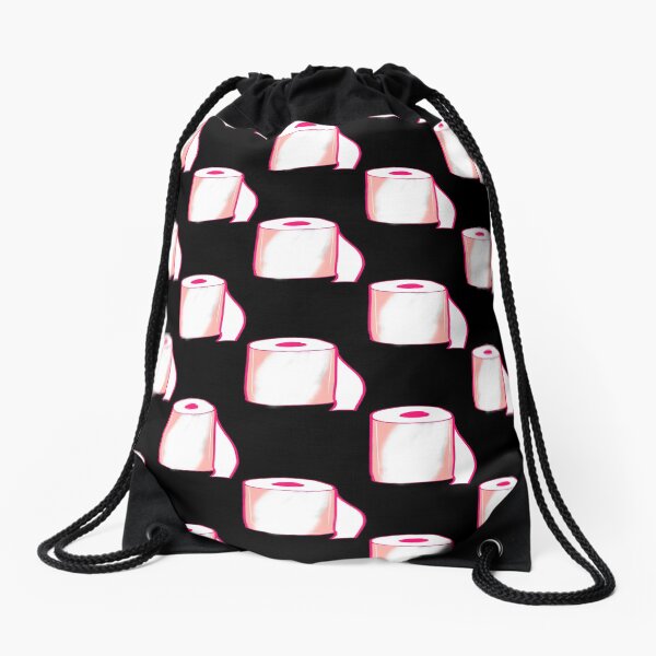 Pink Toilet Roll Drawstring Bag