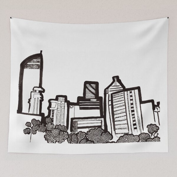 Item preview, Brisbane City Skyline - View from Kangaroo Point designed and sold by Annalee Beer.