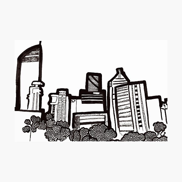 Brisbane City Skyline - View from Kangaroo Point Photographic Print