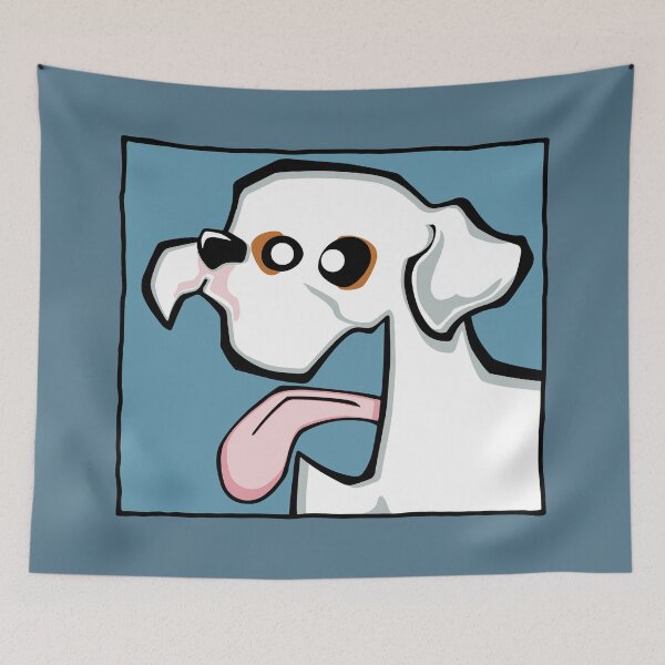 Item preview, Boxer - White (Face) BLUE BG designed and sold by TheChicken.