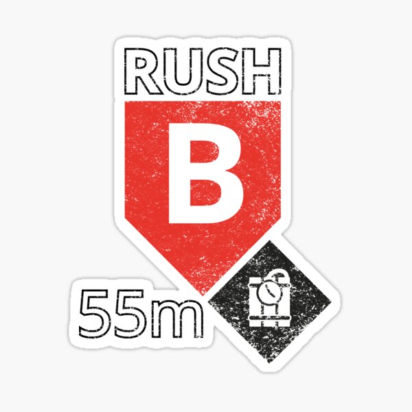 "Search & Destroy - Rush B" Sticker By Design-jobber | Redbubble