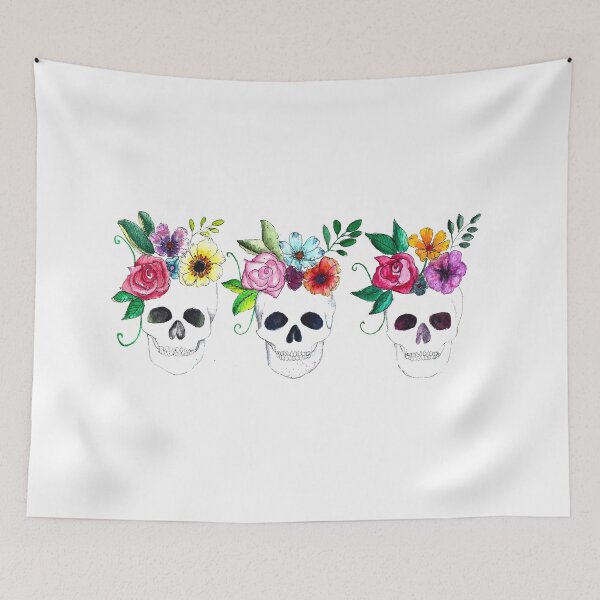 Item preview, Floral Watercolor Sugar Skulls designed and sold by VancheffyArt.