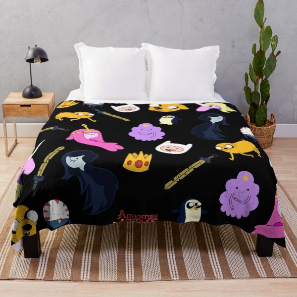 Adventure Time pattern Throw Blanket