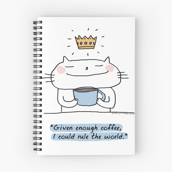 Item preview, 'With enough coffee, I could rule the world' / Cat doodle designed and sold by eyecreate.
