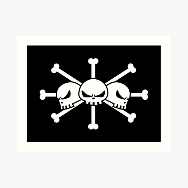 Impression Artistique Pirates De Barbe Noire Jolly Roger Par Elizaldesigns Redbubble