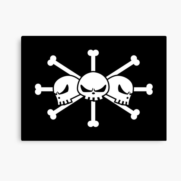 Impression Sur Toile Pirates De Barbe Noire Jolly Roger Par Elizaldesigns Redbubble