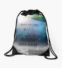 Matthew 24:35 Drawstring Bag