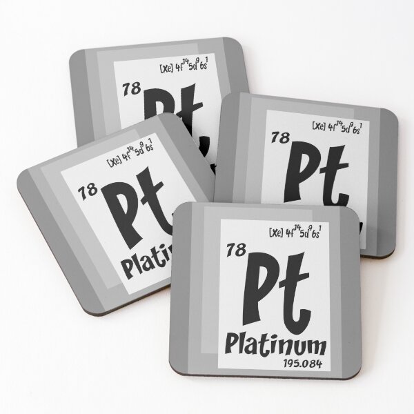 Pt element Coasters (Set of 4)