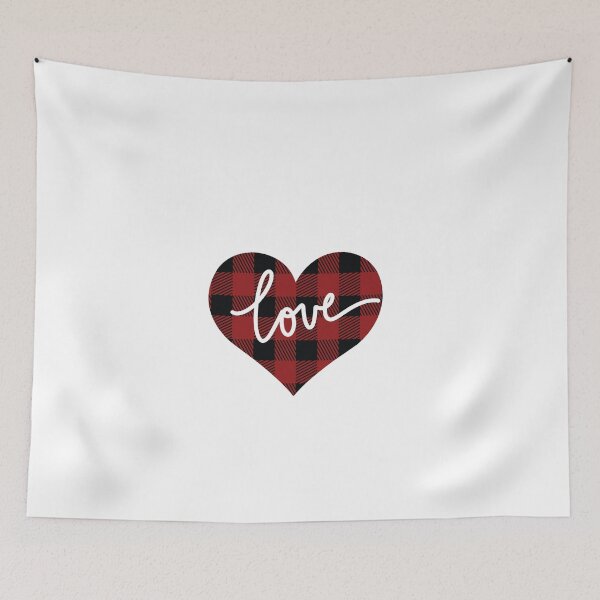 Item preview, Buffalo plaid love heart  designed and sold by PepaAnaRB.