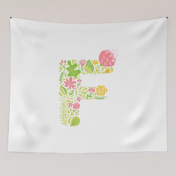 Item preview, Summer Floral Initial F designed and sold by karspaul.
