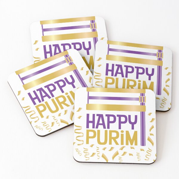 Item preview, Purple Gold Happy Purim and Grogger  designed and sold by sigdesign.